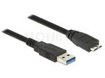 Kabel Usb Micro(M)->Usb-A(M) 3.0 3m Czarny Delock