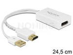 ADAPTOR HDMI-A MALE > DISPLAYPORT FEMALE + USB POWER DELOCK