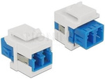 DELOCK KEYSTONE MODULE LC DUPLEX FEMALE > FEMALE WHITE