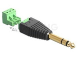 Adapter Terminal Block 3pin->Jack 6.35mm(M) Delock
