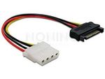 Kabel Zasilający Wewnętrzny Molex(F)->Sata(M) 12cm Delock