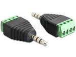 ADAPTOR TERMINAL BLOCK (4PIN)->JACK 3.5MM(M) DELOCK