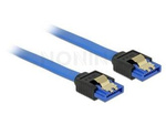 SATA DATA III (6GB/S) F/F CABLE 10CM BLUE WITH GOLD CLIPS