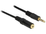 DELOCK EXTENSION CABLE AUDIO STEREO JACK 3.5 MM MALE / FEMALE IPHONE 4 PIN 1M BLACK