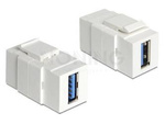 KEYSTONE MODULE USB3.0 A FEMALE > USB3.0 A FEMALE DELOCK