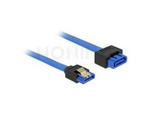 DELOCK EXTENSION CABLE SATA 6 GB/S RECEPTACLE STRAIGHT > SATA PLUG STRAIGHT 100 CM BLUE LATCHTYPE