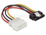 MOLEX(M)->SATA(M) CABLE 15CM METAL CLIPS DELOCK