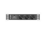 Listwa Zasilająca Rack Pdu 10" Lanberg 1u 10a 2m 3x Schuko Czarna C14