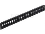 DELOCK 19" KEYSTONE PATCH PANEL 24 PORT ROTATABLE BLACK