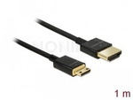 Kabel Hdmi(M)->Hdmi Mini(M) 1m 4k 60hz 3d Czarny Slim Premium Delock