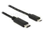 Kabel Usb-C(M)->Usb Micro(M) 2.0 0.5m Czarny Delock
