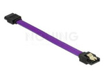 SATA DATA III (6GB/S) F/F CABLE 10CM METAL CLIPS PURPLE PREMIUM DELOCK