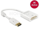 Adapter Displayport(M) 1.2->Dvi-D(F)(24+5) Na Kablu 20cm Biały Delock
