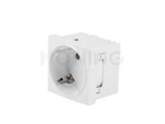 AC 45X45 SOCKET 230V SINGLE SCHUKO + ADAPTER WHITE LANBERG