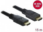 Kabel Hdmi M/M V2.0 15m 4k 60hz Aktywny Czarny Delock