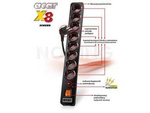 SURGE PROTECTOR ACAR X8 3M BLACK SCHUKO
