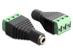 Adapter Terminal Block (3pin)->Jack 3.5mm(F) Delock