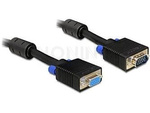 VGA F/M EXTENSION CABLE 10M SHIELDED FERRITE DELOCK