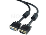 VGA F/M EXTENSION CABLE 10M SHIELDED FERRITE BLACK GEMBIRD