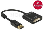 DELOCK ADAPTER DISPLAYPORT 1.2 STECKER > DVI BUCHSE 4K PASSIV DLACK