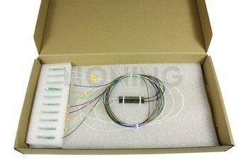 Splitter PLC LC/APC, SM G657A2 0.9mm, 1x4 (STEEL BOX)