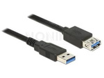 Przedłużacz Usb-A M/F 3.0 2m Czarny Delock
