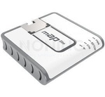 mAP lite Tiny size 2.4GHz Dual Chain access point with a 650MHz CPU, 64MB RAM and one Ethernet