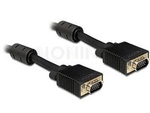 VGA M/M CABLE 5M BLACK SHIELD FERRITE DELOCK