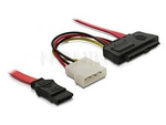 SAS 29 PIN(F)->SATA 7 PIN(F) + MOLEX 4 PIN(M) CABLE 50CM DELOCK