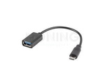 Adapter Micro Usb(M)->Usb-A(F) 2.0 0.15m Otg Czarny Lanberg