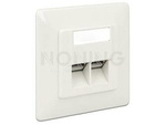 DELOCK MODULAR WALL OUTLET FLUSH MOUNT 2 PORT CAT.6 LSA