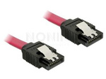 Kabel Sata Data Iii (6gb/S) F/F 10cm Z Zatrzaskami Metalowymi Czerwony Delock