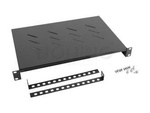 19" FIXED SHELF 1U/483X300MM MAX LOAD CAPACITY UP TO 25KG BLACK LANBERG