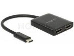 Splitter Video Delock Usb Type-C->2x Hdmi 4k Czarny
