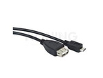 USB MICRO-B(M)->USB-A(F) 2.0 CABLE 0.15M OTG BLACK NATEC EXTREME MEDIA (BLISTER)