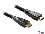 DELOCK CABLE HIGH SPEED HDMI WITH ETHERNET – HDMI A MALE > HDMI A MALE STRAIGHT / STRAIGHT 3 M PREMI