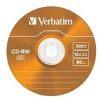 CDRW VERBATIM 700MB COLOUR X12 (5 SLIM)