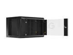 Szafa Instalacyjna Rack Wisząca 19" 6u 570x450 Szybki Montaż Czarna Lanberg (Flat Pack)