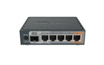 hEX S 5x Gigabit Ethernet, SFP, Dual Core 880MHz CPU, 256MB RAM, USB, microSD, RouterOS L4, IPsec hardware encryption support and The Dude server package
