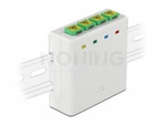 DELOCK OPTICAL FIBER CONNECTION BOX FOR DIN RAIL 4-PORT