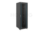 Szafa Instalacyjna Rack Stojąca 19" 42u 800x1000 Czarna Drzwi Szklane Lanberg (Flat Pack)
