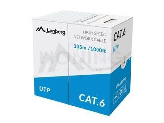 LAN CABLE UTP CAT.6 305M SOLID CCA GREY LANBERG