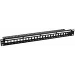 Patch panel 19" 24xRJ45 1U niewyposażony czarny