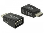 ADAPTOR HDMI-A(M)->VGA (F) + MICRO USB(F) MINI SIZE DELOCK