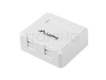 EMPTY SURFACE-MOUNT BOX FOR KEYSTONE 2-PORT LANBERG