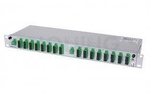 Fibertechnic Splitter PLC SM 1:16 x 2szt. w obudowie RACK 1U złącza SC/APC