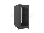 Szafa Instalacyjna Rack Stojąca 19" 27u 800x1000 Czarna Drzwi Perforowane Lcd Lanberg (Flat Pack)