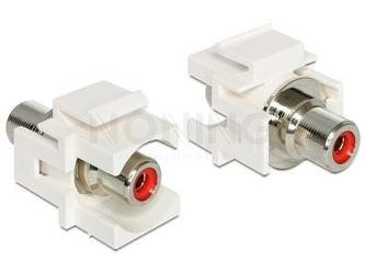 KEYSTONE MODULE RCA FEMALE > RCA FEMALE RED DELOCK