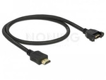 Przedłużacz Hdmi M/F V1.4 0.5m Czarny Do Panelu Delock