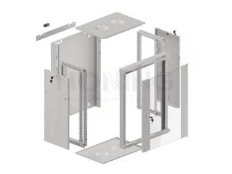 19" WALL-MOUNTED RACK 15U/570X450 DEMOUNTED FAST ASSEMBLING FLAT PACK GREY LANBERG